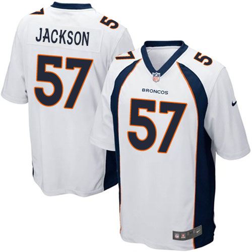 Men's Game Tom Jackson Nike Jersey White Road - #57 NFL Denver Broncos